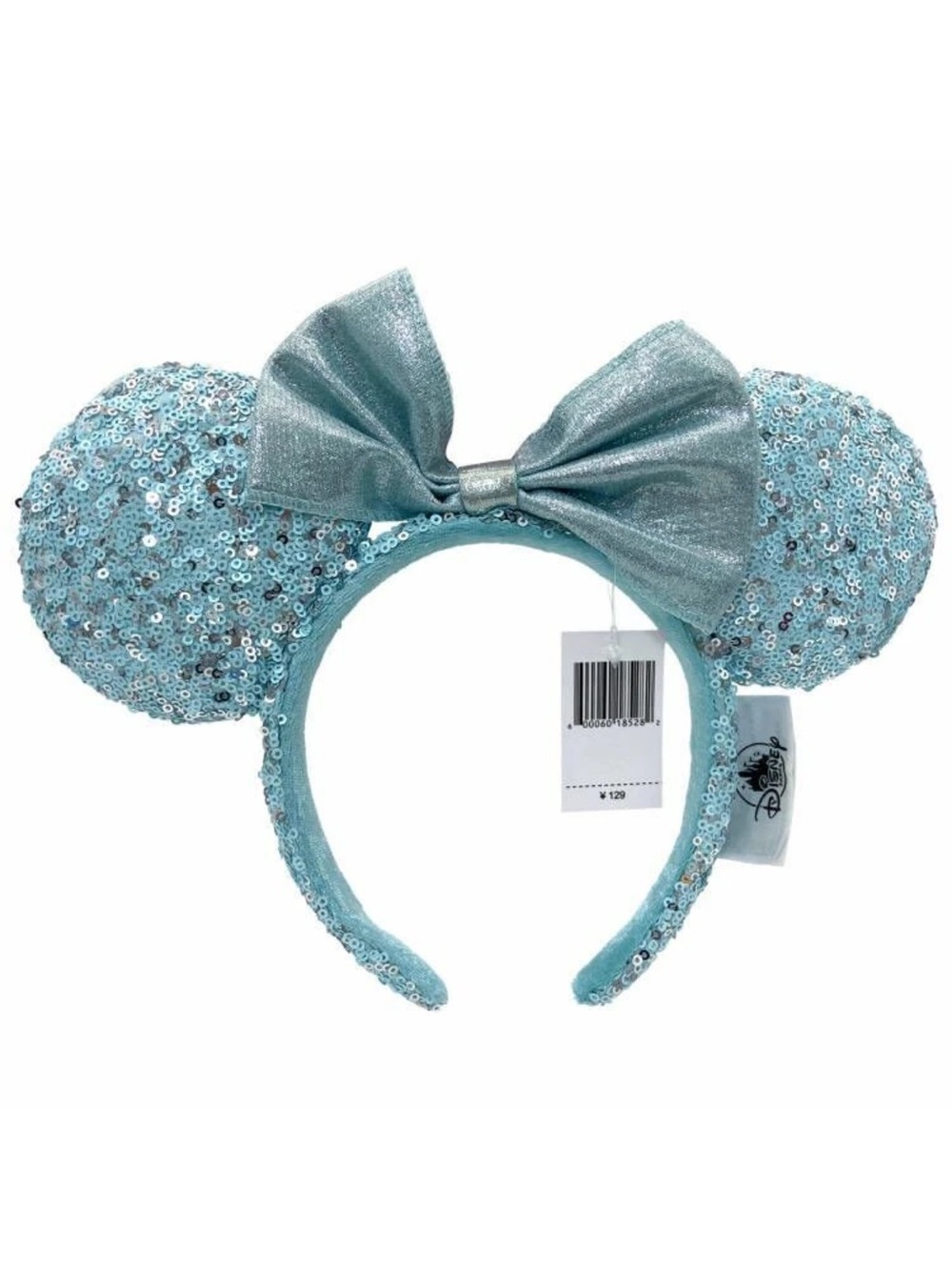 Light Blue / Aqua Sequin Minnie Mouse Ear Headband